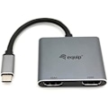 Pikkukuva 1 / 2: USB-C–2 HDMI-sovitin - VARUSTEET - Pyökki - 4K/30Hz - 0,15 m - Harmaa grå