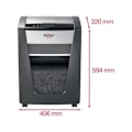 Miniatyrbillede 5 af 6: Papirshredder - Rexel - Momentum X420 - P4 - 20 ark - 30 L - Sort sort