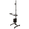 Miniatyrbillede 2 af 3: Mobilestativ til skærm - NEWSTAR - FPMA-MOBILE1700 - Op til 32 tommer - Justerbar højde 175 cm - Sort