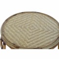Miniatyrbillede 2 af 2: Bambus rattan sidebord - Hvid - 60 x 60 x 42 cm