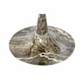 Miniatyrbillede 4 af 4: Sidebord i aluminium og brun marmor (51 x 51 x 51 cm) - Hvid