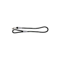 Miniatyrbillede 2 af 2: Sort dynamisk snor 12mm-100cm - GENERISK - Til hunde - Udendørs - Nylon - Reb Svart