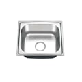 Miniatyrbild 2 av 2: Rektangulär diskbänk i rostfritt stål - GENERISK - 460x400x200mm - Dräneringssats ingår