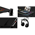 Miniatyrbillede 3 af 4: Bureau gaming - HUZARO - HERO 1.8 - Sort - MDF Carbon - Moderne design Svart