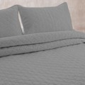 Miniatyrbillede 2 af 2: Sengetæppe - PIERRE CARDIN - EGNA - 235 x 270 cm - Silke touch - Fin polstring Grå