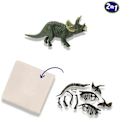 Pikkukuva 4 / 5: Dinosaurus- ja luuston kaivaminen 2 in 1 - Triceratops - SES CREATIVE Flerfarvet