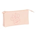 Miniatyrbillede 1 af 3: Blyantstiftetui - SAFTA - Minnie Mouse - Rosa - 3 rum - Lynlås Flerfärgad