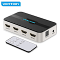 Miniatyrbillede 1 af 4: 3 i 1 HDMI Switcher - VENTION - 4K 30Hz - Audio Splitter - Plug & Play - Xbox PS4 kompatibel