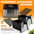 Pikkukuva 5 / 5: Ilmafriteus - PROFICOOK - Kaksois 8L - 2200W - 7 ohjelmaa - Ruostumaton teräs