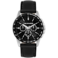 Miniatyrbillede 1 af 2: Ur - TRUSSARDI - T-Hawk - Multifunktion - Sort Læder - 44mm Svart