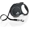 Miniatyrbillede 4 af 4: Lynke - FLEXI - Sort Design L Bånd - 5m - til hunde op til 50kg Svart silver