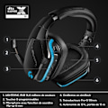 Pikkukuva 6 / 6: Langattomat pelikuulokkeet - LOGITECH G - G935 LIGHTSYNC - 7.1 Surround Sound - Keinuva mikrofoni - PC/MAC/PS4/NINTENDO-kytkin - Musta