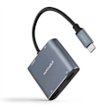 Miniatyrbild 1 av 4: Tillbehör för nanokabelkabel - 10.16.4305 - NANOCABLE - USB-C till 2xHDMI/USB2.0/PD-omvandlare 15 cm, färggrå