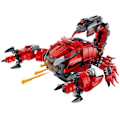 Miniatyrbillede 1 af 2: Byggesæt - COLORBABY - Skorpion Missil-Launcher - 664 dele - Ledet design - Funktionelt mekanisme Röd