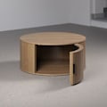Pikkukuva 3 / 6: Matala pöytä - Pyöreä - MDF:stä - Tammi - Olennainen - Halkaisija 80 cm Korkeus 36 cm - RONIN Ek