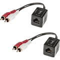 Pikkukuva 1 / 2: Äänisignaalin laajennin - LINDY - Cat.5-6 - 100m - 2x RCA uros - RJ45 naaras