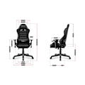 Miniatyrbillede 4 af 4: HUZARO Ranger 6.0 sort Gaming Stol Ergonomisk Justerbar Højde Vippende Lændestøtte sort