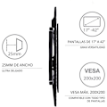 Pikkukuva 4 / 4: TM Electron tmslc109s – Yhteensopiva universaali teline televisiolle, väri Musta 2064