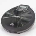 Pikkukuva 1 / 4: Aiwa PCD-810BK kannettava CD / CD-R / MP3-soitin, harmaa musta, kuulokkeilla ja kotelolla, ESP