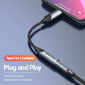 Pikkukuva 4 / 6: Type-C kuulokkeiden sovitin 3,5 mm:stä 3,5 mm:iin DAC:lla - Vention (BGJHA) - Harmaa