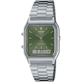 Miniatyrbillede 1 af 2: Ur - CASIO - AQ-230A-3AMQYES - Analog - Rustfrit Stål - Vandresistens 3 Atm Svart silver