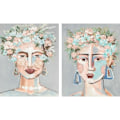 Miniatyrbild 1 av 3: canvas 80 x 3,7 x 100 cm moderna blommor (2 enheter)