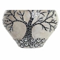 Miniatyrbillede 3 af 3: trævase sort glas beige terracotta (30 x 15 x 33,5 cm)