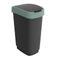 Miniatyrbillede 1 af 4: Rotho Twist 50L sorteringsaffaldsspand sving sort/mørkegrøn svart/mörkgrön