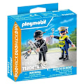 Pikkukuva 1 / 5: PLAYMOBIL 71804 Poliisi ja rosvo tarvikkeineen, Duo Pack, Poliisit, Action Heroes, 8 osaa, Alkaen 4 vuotta Flerfärgad
