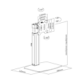 Miniatyrbillede 2 af 4: TooQ DB1732TN-B, Fritstående, 7 kg, 43,2 cm (17"), 81,3 cm (32"), 100 x 100 mm, sort