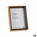 Miniatyrbillede 1 af 2: fotoramme sort glas brun mdf træ (17 x 22 x 3 cm) (6 enheder)