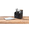Miniatyrbillede 5 af 5: Baco bestikkurv, Sort udendørskøkkenkurv i pulverlakeret metal, elegant sort visual til opbevaring af bestik,