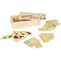 Pikkukuva 1 / 4: Lautapeli - COLOR BABY - Puiset Dominot 28 kpl - Eläimet ja numerot - Yli 3-vuotiaille lapsille Olika färger