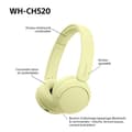 Miniatyrbillede 4 af 6: Sony trådløse Bluetooth multipoint headset WHCH520 Gul Gul