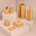 Miniatyrbild 2 av 3: Bambu tvål eller lotion dispenser - FEM - Mått 8,2 x 6,5 x 17,5 cm - Vikt 0,230 kg kastanj