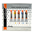 Miniatyrbillede 4 af 4: Æske med 5 rør med 40ml Cobra Study oliemaling Titan vit, primär gul, primär magen