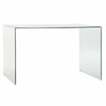 Miniatyrbillede 1 af 2: Skrivebord - Transparent Glas - 125 x 70 x 74 cm - Hvid