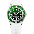 Pikkukuva 1 / 2: Bobroff BF0002bv-BFSTB automaattinen miesten kello - 42 mm vihreä kumihihna Grön, Vit