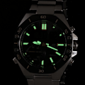 Miniatyrbillede 4 af 6: Ur - CASIO - ECB-10DB-1A9EF - Rustfrit stål - Vandafvisende 10 bar - Dobbelt display Pengar