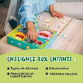 Miniatyrbillede 4 af 5: Læringsspil - GEOMAG - Hungry Bins - Sortering af affald - Læring om affald - Farvesortering Flerfärgad