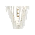 Miniatyrbillede 3 af 4: drømmefanger fjer hvid bomuldsrattan boho (52 x 1 x 145 cm) (1)