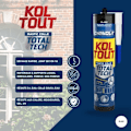 Pikkukuva 4 / 5: Kiinnitys- ja tiivistysliima - CYANOLIT - Total tech - Valkoinen - Patruuna 290 ml - Monimateriaalille - Vesitiivis ja joustava