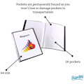 Miniatyrbild 2 av 2: Dokumentfolder - LIDERPAPEL - 923044 - 20 fasta fickor - A4 210 x 297 mm - Blandade färger Blandade färger