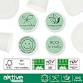 Miniatyrbillede 2 af 2: Økologisk engangsservice - Aktive - Procos - 40 små tallerkner - 40 store tallerkener - 40 glas hvid