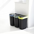 Miniatyrbillede 3 af 3: Sorteringsaffaldscontainer Swing Rotho Twist 50L sort/mørkeblå svart/mörkblå