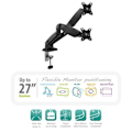 Miniatyrbillede 2 af 4: Ewent EW1516 fladskærms bordholder 68,6 cm (27") Klemme/bolt Sort
