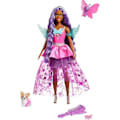 Pikkukuva 1 / 2: Barbie-nukke - BARBIE - Touch of Magic Brooklyn - Pitkät hiukset 18 cm - Fantasiamekko - Mukana eläimiä Flerfärgad