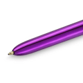 Miniatyrbillede 3 af 4: Kuglepenne - BIC - 4 glansfarver - Medium spids 1,0 mm - Metallisk lilla krop - Æske med 12 stk. Blandad