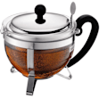 Miniatyrbild 1 av 3: Teapot - BODUM - Chamboard - Silikonsikt i rostfritt stål - 1 l - Glänsande Lysande