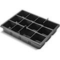 Pikkukuva 1 / 4: Lisättävä modulaarinen - TOOD - 3–12 lokeroa - Ammattimainen laatikko - Kasattava - 40x30x7 cm svart